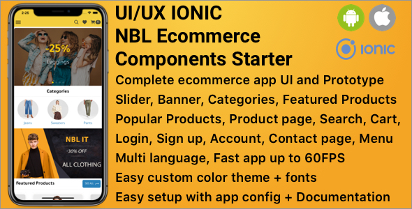 UI/UX IONIC - NBL Ecommerce Components Starter