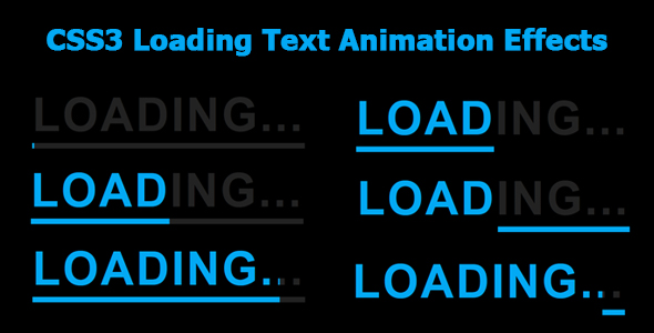 CSS3 Loading Text Animation Effects