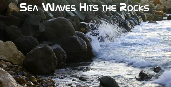Sea Waves Hits The Rocks