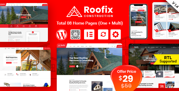 Roofix - Roofing Services WordPress Theme / Themeforest