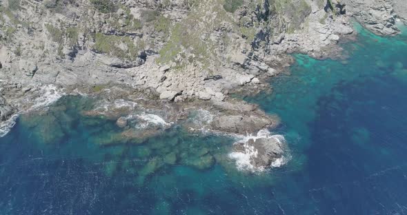 Aerial View of Iles d'Hyeres French Island on a Sunny Beautiful Day