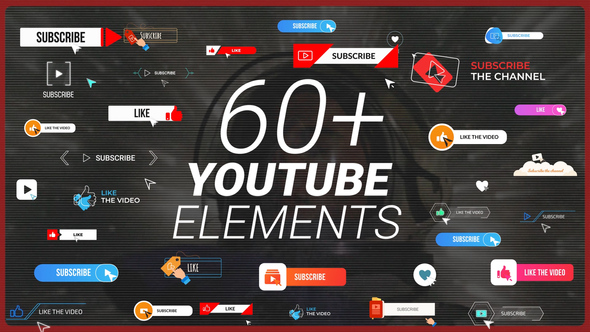 YouTube Buttons Subscribe Pack MOGRT