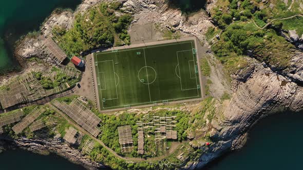 Norway Lofoten Football Field Stadium