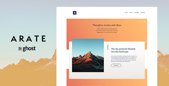 Arate - czysty i minimalistyczny blogowy duch