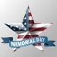 Mem Day with Star in Usa Flag Colors - GraphicRiver Item for Sale