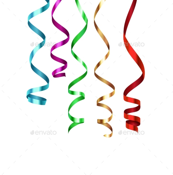 Curly Festive Ribbons Composition