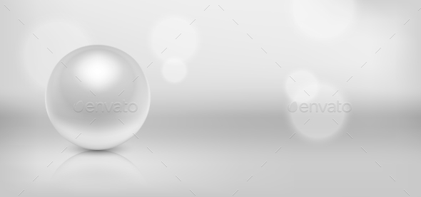 Vector 3d Realistic Beautiful Natural White Pearl