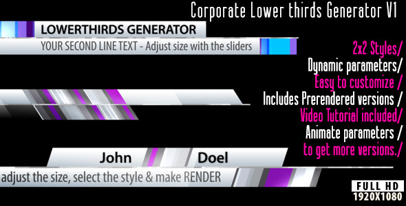 Corporate Lower Thirds Generator V1