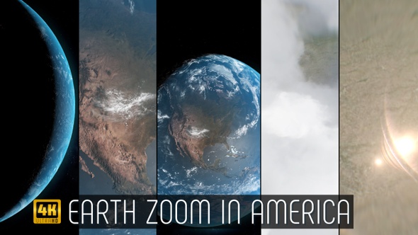 Earth Zoom In America