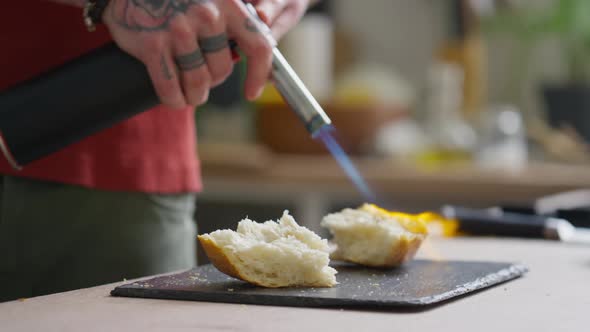 Toasting Bread with Kitchen Torch