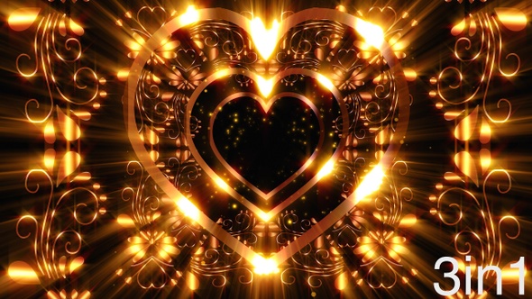 Gold Heart Background