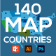 Animated maps of countries and the world - GraphicRiver Item for Sale