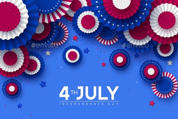 4Th of July USA Independence Day Banner