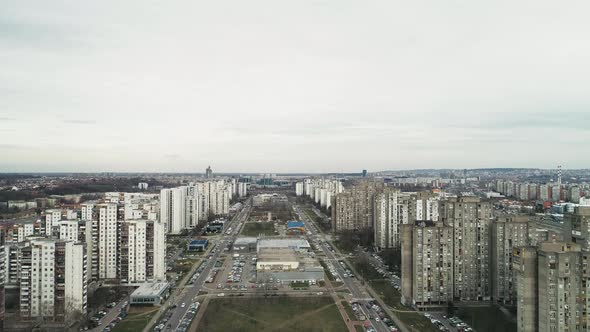 Belgrade Aerial Concrete Neighborhood 