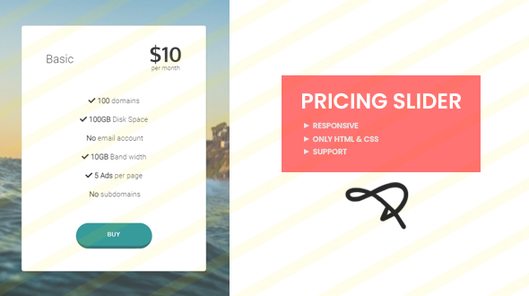 Pricing Slider