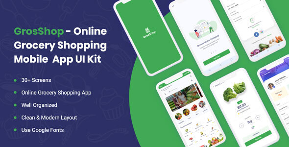 Grosshop - Grocery Shopping  App UI kit