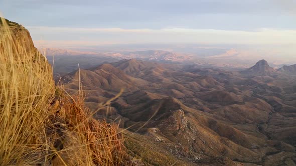 Top of mountain in Big Bend National Park at sunset.