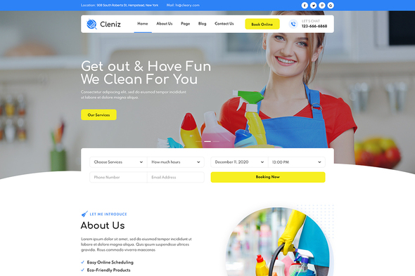 Cleniz - Cleaning Services Elementor Template Kit