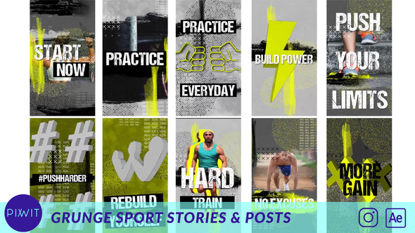 Grunge Sports Stories & Posts