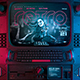 Retrowave Flyer 80s Cyberpunk Monitor - GraphicRiver Item for Sale