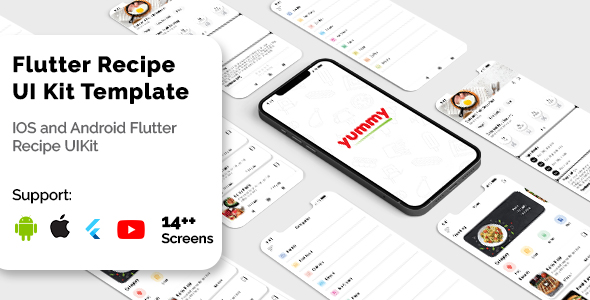 Flutter Recipe App UI KIT Template