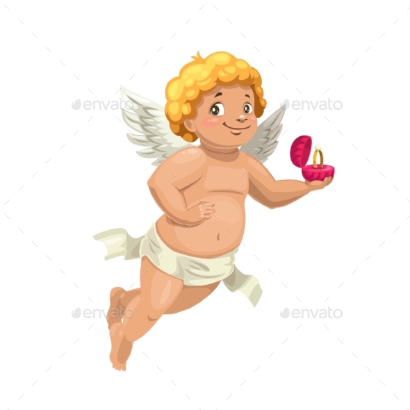 Cupid Angel with Engagement Ring
