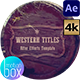 Western Titles - VideoHive Item for Sale