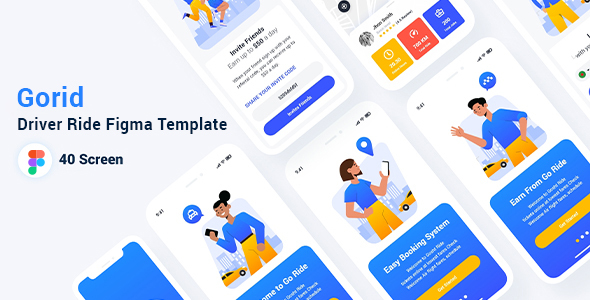 Gorid - Driver Ride Figma Template