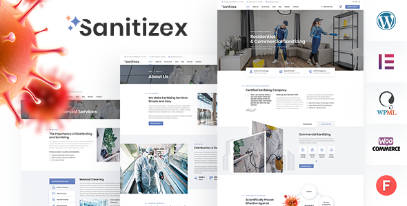 Sanitizex - Sanitizing and Cleaning Services WordPress Theme