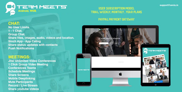 MeetsPro Subscription Web & Android Chat, Calls, Conferences, Money Transfer, Business listings