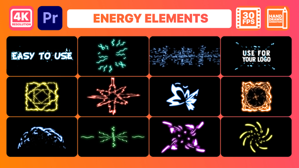 Electric Energy Elements | Premiere Pro MOGRT