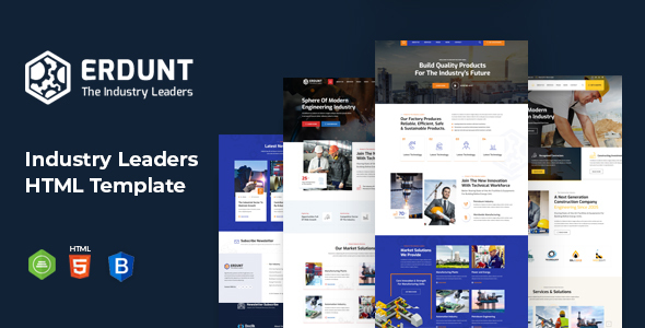 Erdunt - Industrial Business HTML Template