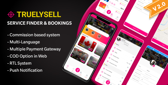 TruelySell - On-demand Service Marketplace, Nearby Service Finder and Bookings (Web + Android + iOS)