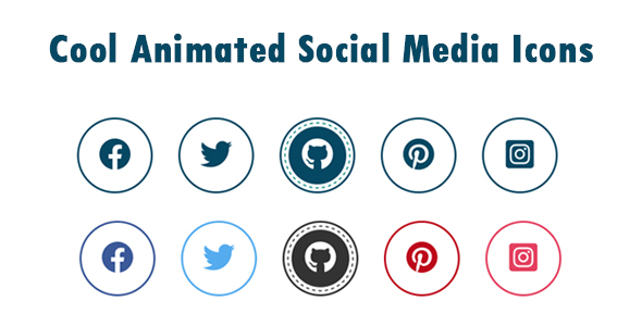 Cool Animated Social Media Icons
