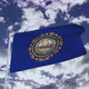 New Hampshire Flag With Sky 4k - VideoHive Item for Sale