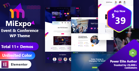 MiExpo | Event Conference Elementor WordPress Theme