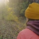 Woman Strolls in Forest at Sunset - VideoHive Item for Sale