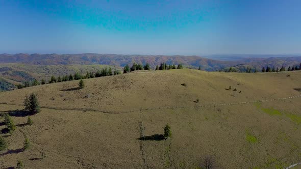 Aerial View of Rural House and Nature of the Carpathian Mountains