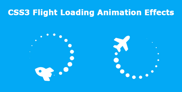 CSS3 Flight Loading Animation Effects