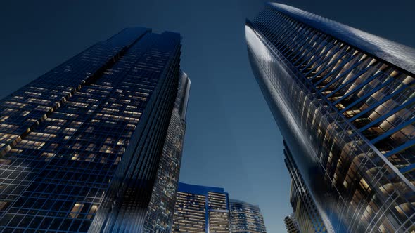 City Skyscrapers at Night alt