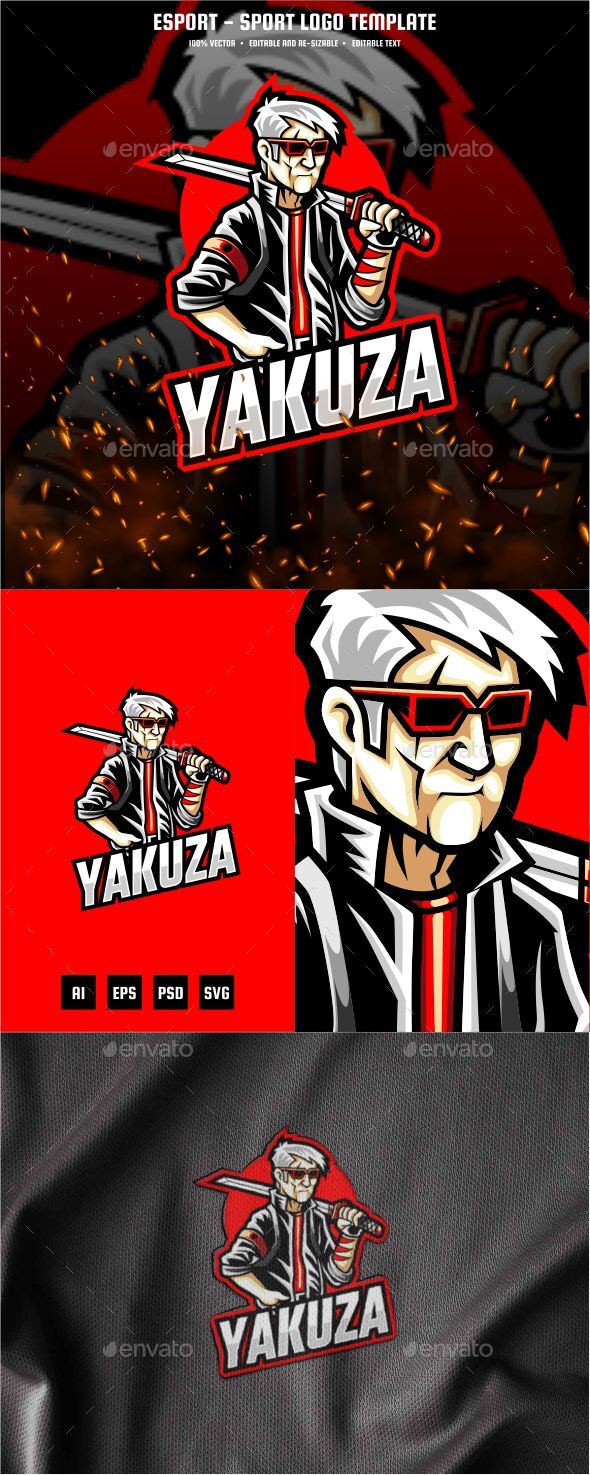 Yakuza E-sport and Sport Logo Template