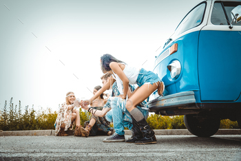  – Hippies driving into the nature