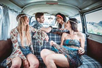  – Hippies driving into the nature
