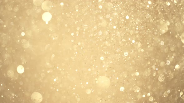 Golden Glitter Background in Super Slow Motion at 1000Fps