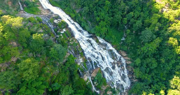 Aerial view of Maeya Waterfall, Thailand