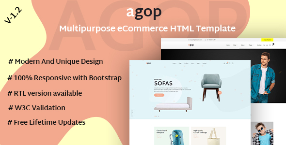 Agop - Multipurpose eCommerce HTML Template