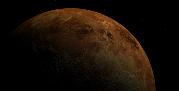 Planet Venus Surface Animation