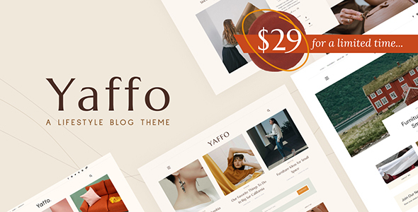 Тема WordPress Yaffo - A Lifestyle Personal WordPress Blog Theme