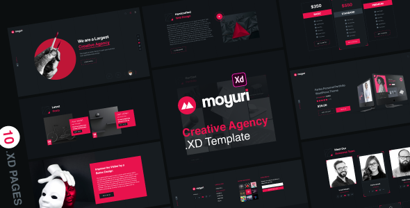 Moyuri | Freelancer and Creative Agency Adobe XD Template