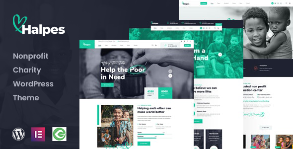 Тема WordPress Halpes - Nonprofit Charity WordPress Theme